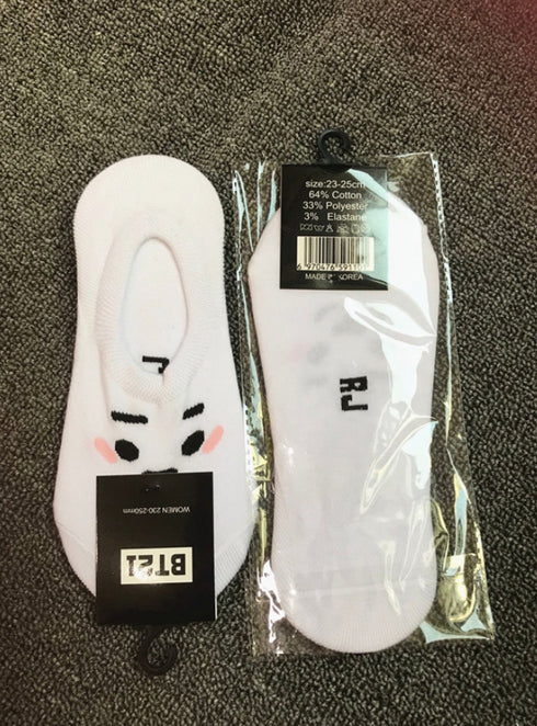 Cartoon boat socks men and women socks shallow mouth socks cotton thin section invisible socks - ROUTINE FASHION